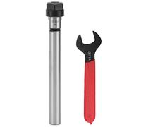 Collet Chuck Holder Straight Long CNC Milling 1 7mm Clamping Range with Wrench for Precision Machining 40Cr Carbon Steel 19mm Head Diameter (C12-ER11A-100L)