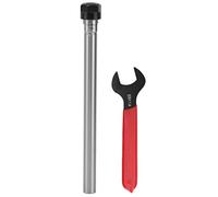 Collet Chuck Holder Straight Long CNC Milling 1 7mm Clamping Range with Wrench for Precision Machining 40Cr Carbon Steel 19mm Head Diameter (C12-ER11A-150L)