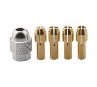 Collet Chuck Set for Rotary Tools Featuring Brass Material and Secure Nut for 1mm to 3 2mm Drill Bits