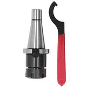 Collet Chuck Tool Holder, High Hardness Milling Shank Holder with ER32 Wrench for CNC Machine, Monolithic 40Cr Alloy Steel NT40 ER32 Tool Holder with M16 Thread and 16mm Aperture