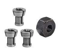Collet Collet 4pcs/Set Collet Chuck Adapter with M17 Nut, 6/6.35/8mm Excellent Hardness, Clamp Head for Routers