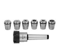 Collet Holder Steel, Morse Taper Collet, Industrial Tools, Collet Holder 1pc MT3 ER32 M12 Collet Morse Taper Holder + 6pcs ER32 Spring Pliers CNC Milling Tool