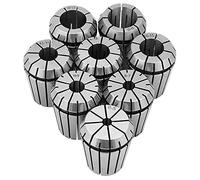 Collet Set, 10pcs Collet Chuck R8-ER32 Chuck Holder for CNC Processing Center Set Wrench, Power Drill Chucks