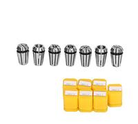 Collet Set ER11 Collet Chuck,Professional 7Pcs Spring Collet Set - Mill Chuck Collets for Extension Rod Nuts and Reamer Tools, 1.0mm-7.0mm