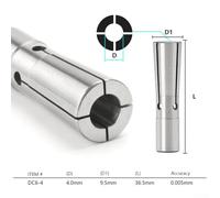 Collet Sleeve for SDC DC Back-Pull Type for CNC Milling Cutter Extension Rod, High-Speed Steel Machining Chuck for Deep Cavity Application(DC6-4)