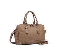 collezione alessandro Boho handbag made of highly structured, non-slip material 34 cm x 24 cm x 12 cm, brown, onesize