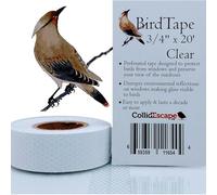 COLLIDESCAPE Spiderweb Clear Bird Tape for Windows (3/4" x 20' - Covers 1 to 2 Windows) | Window Decals to Prevent Bird Strike Prevention for Windows | Clear