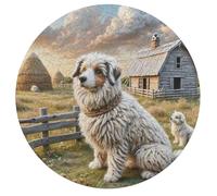 Collie 195 Piece Circular Puzzle Cute Pet Animals Animal Shape Learning Through Play Educational Puzzle for Kids & Adults Idea Home Decor 195 PCS