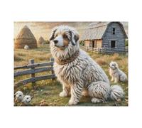 Collie 500 Piece Jigsaw Puzzle for All Ages Cute Pet Easter Gift Idea Family Gathering Durable Pieces Stress Relief Home Decor 500 PCS