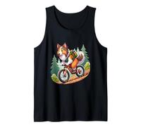Collie On A Bike Trails Adventure Tank Top