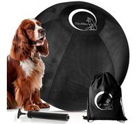 CollieBall - 22" Black Herding Ball for Australian Shepherds, Corgis, Collies, and Cattle Dogs - Inflatable, Anti-Burst, Durable Gift for Large Dogs