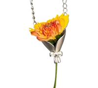 Collier Vase À Porter - Leur Amour Près De Vous | Magnifique Bijou De Cou Avec Pendentif Bouquet | Collier Vase Pour Femme Accueillant Fleurs Fraîches Ou Séchées | À Offrir Facile À Réaliser So