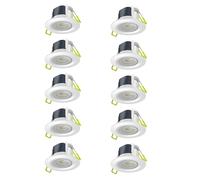 Collingwood DLT389MWA10 H2 Lite Select 5W CCT Switchable LED Fire-Rated Downlight Dimmable 2700K/3000K/4000K (10 Pack)