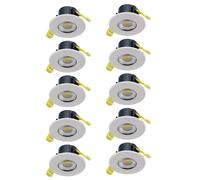 Collingwood DLT551500B10 H2 Lite CSP 4W/6W Wattage & CCT Switchable LED Downlight Dimmable 2200K/2700K/3000K/4000K White (10 Pack)