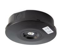Collingwood EMSBRDEM Salvus Surface Emergency Spot 2W 6500K Round Black, Manual-Test, Open Corridor