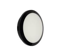 Collingwood WL95B2DCS WL95 Versa Black 250mm 5-8W IP65 750-1200lm CCT Round LED Bulkhead, DALI2 Dimmable