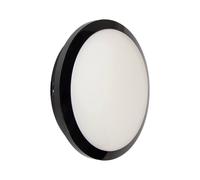 Collingwood WL95B3DCS WL95 Versa Black 300mm 10-20W IP65 1500-3200lm CCT Round LED Bulkhead, DALI2 Dimmable