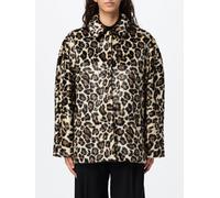 COLLINI MILANO 1937 Short Single-Breasted Animalier Pony Hair-Effect Coat - Size: 42 - female