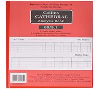 Collins Collins Cathedral Analysis Book Casebound A4 5 Cash Column 96 Pages Red