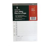 Collins 2024 Dayplanner Organiser Diary Organiser Refill Pad - Desk - Day a Page with Appointments - 2024 Daily Planner Refill