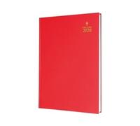 Collins - Desk - 2026 12 Month Calendar Year Planner, Week-To-View Diary, A4 Hard Cover - Red (40.15-26)