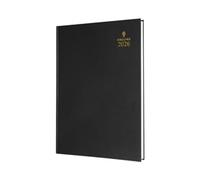Collins - Desk - 2026 12 Month Calendar Year Planner, Week-To-View Diary, A5 Hard Cover - Black (35.99-26)