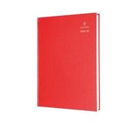 Collins 'Desk' 13 Month Mid/Academic Year Planner, July 2025-July 2026 Day-to-Page Appointments Diary, A4 Hard Cover, Red