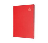 2026-2027 Mid/Academic Year Planner - 13 Month A4 Day-to-Page with Appointments - Collins Debden Desk Diary Red