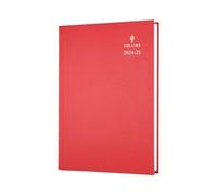 Collins 'Desk' 13 Month Mid/Academic Year Planner, July 2025-July 2026 Day-to-Page Appointments Diary, A5 Hard Cover, Red