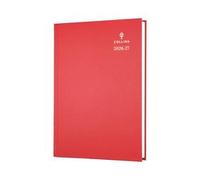 2026-2027 Mid/Academic Year Planner - 13 Month A5 Day-to-Page with Appointments - Collins Debden Desk Diary Red (52M.15-2627)