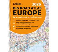 Collins Big Road Atlas Europe 2026 (A3 Spiral) : Clear, Easy-to-Read Mapping