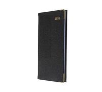 Collins - Business - Slim 2026 12 Month Calendar Year Planner, Week-To-View with Notes Pocket Diary - Black (CNB.99-26)