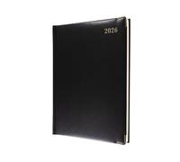 Collins - Classic - Manager 2026 12 Month Calendar Year Planner, Day-To-Page with Appointments Diary - Black (1200V.99-26)