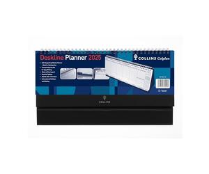 Collins Colplan 2025 - Week to View Deskline Week to View (CDL1-25) - Weekly Wiro-Bound Freestanding Desk Calendar