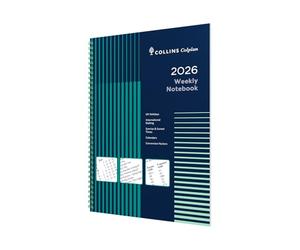 Collins - Colplan - 2026 12 Month Calendar Year Planner, Week-to-View with Notes Diary, A4 Wiro Bound Cover (62-26)