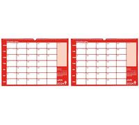 Collins Debden Collins Colplan 2024 Diary A3 Wiro Monthly Memo Calendar - Business Planner and Organiser - January to December 2024 Diary - Monthly - - CMC-24 Red/Blue (Pack of 2)
