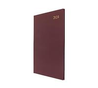 Collins Debden Collins Essential A4 Diary Week to View Planner 2024 - Complete Planner 2024 Daily Weekly and Monthly - A4 Size (Maroon)
