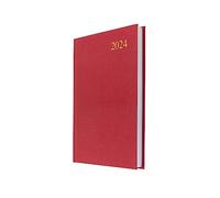 Collins Debden Collins Essential A5 Diary 2024 Daily Planner Business, Office, Academic and Personal Use (A5 Size, Red) (E-ESSA51.15-24)