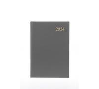 Collins Debden Collins Essential A5 Diary Week to View Planner 2024 - Complete Planner 2024 Daily Weekly and Monthly View - (A5 Size Grey)
