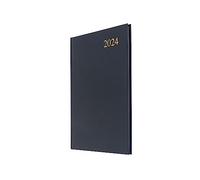Collins Debden Collins Essential A5 Diary Week to View Planner 2024 - Complete Planner 2024 Daily, Weekly, and Monthly View - (A5 Size, Blue) (ESSA53.60-24)