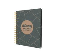 Collins Debden Scandi Academic 2023-24 A5 Day To Page Mid Year Diary Planner School, College or University Term Journal - August 2023 to August 2024 - Green - PW51M.GEGN-2324