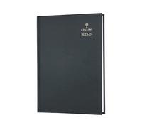 Collins Debden Standard Desk Academic 2023-24 A5 Day To A Page Mid Year Diary Planner (Appointments) FSC MIX Paper School, College or University Term Journal July 2023 to July 2024 Black 52M.99-2324