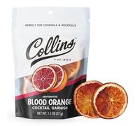 Collins Dehydrated Blood Orange Cocktail Garnish Slices, 1.3 Oz, Made in USA, Perfect for nis, Margaritas, Mocktails and Desserts, Premium Beverage and Food Garnish 37ml