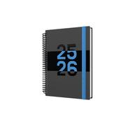 Collins 'Delta' 12 Month Mid/Academic Year Planner, August 2025-August 2026 Day-to-Page Appointments Diary, A5 Wiro Bound Cover, Blue