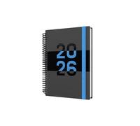 Collins - Delta - 2026 12 Month Calendar Year Planner, Day-To-Page with 1/2 Hourly Appointments Diary, A5 Wiro Bound Cover - Blue (FP51.60-26)