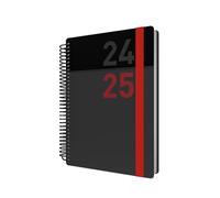 Collins Delta Mid Year Diary Planner A5 Day To Page Academic Year 2024-25 - Red - Daily Mid Year Journal for Students, Teachers and Academics - FP51M.15-2425 - August 2024 to August 2025