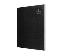 Collins 'Desk' 13 Month Mid/Academic Year Planner, July 2025-July 2026 Day-to-Page Appointments Diary, A4 Hard Cover, Black