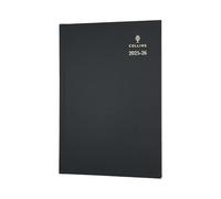 Collins 'Desk' 13 Month Mid/Academic Year Planner, July 2025-July 2026-52M.99-2526 - Day-to-Page Appointments Diary, A5 Hard Cover, Black