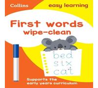 Collins Easy Learning First Words Age 3-5 Wipe Clean Activity Book Paperback Collins Easy Learning Multicolor