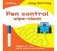 Collins Easy Learning Pen Control Age 3-5 Wipe Clean Activity Book Paperback Collins Easy Learning Multicolor